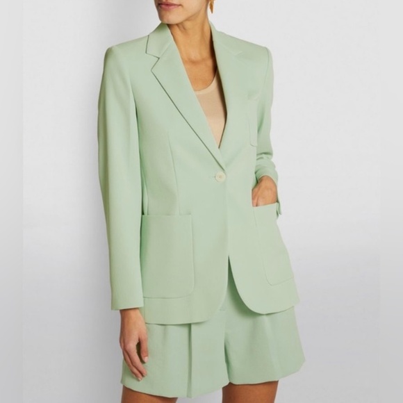 Sandro blazer/shorts set in mint green, size 42 - Picture 3 of 10